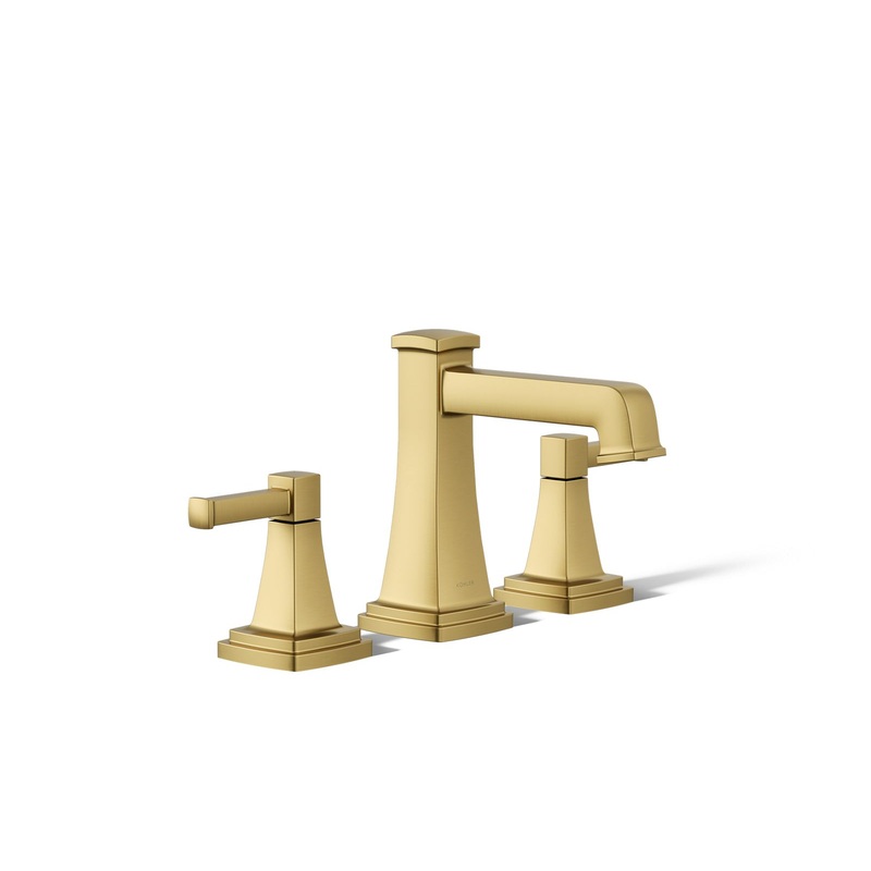 KOHLER K-27399-4-2MB Riff Widespread Bathroom Sink Faucet, 1.2 Gpm In Vibrant Brushed Moderne Brass