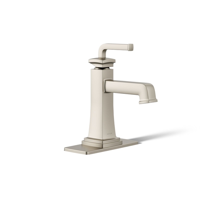 KOHLER K-27400-4N-BN Riff Single-Handle Bathroom Sink Faucet, 0.5 Gpm In Vibrant Brushed Nickel