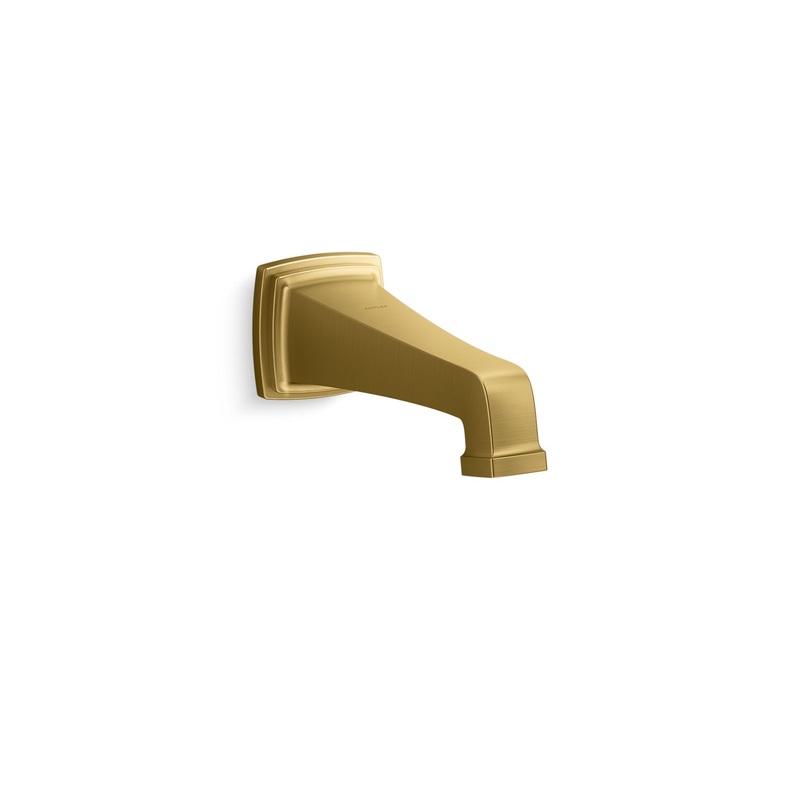 KOHLER K-27407-2MB Riff Wall-Mount Bath Spout In Vibrant Brushed Moderne Brass