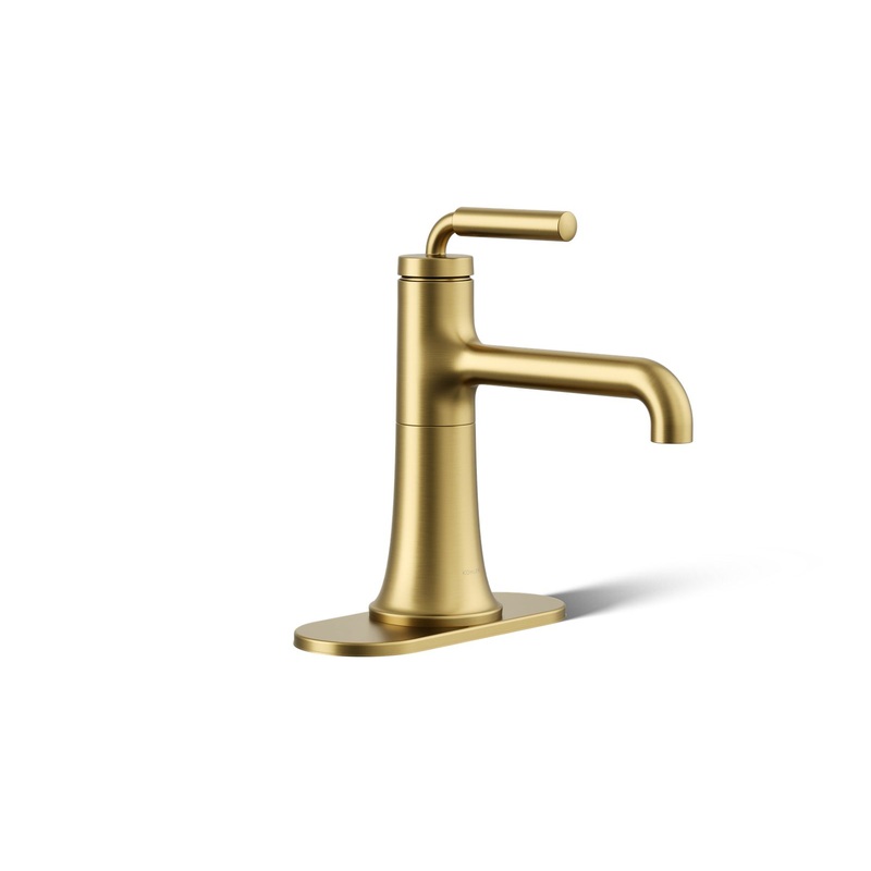 KOHLER K-27415-4-2MB Tone Single-Handle Bathroom Sink Faucet, 1.2 Gpm In Vibrant Brushed Moderne Brass