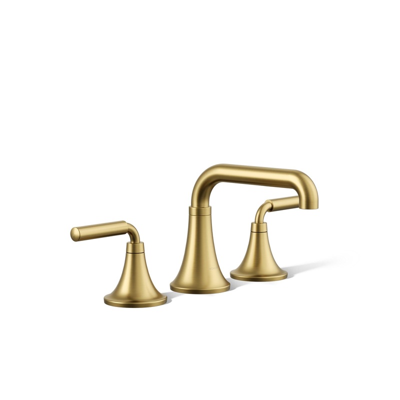KOHLER K-27416-4-2MB Tone Widespread Bathroom Sink Faucet, 1.2 Gpm In Vibrant Brushed Moderne Brass