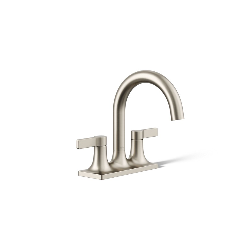 KOHLER K-28124-4-BN Venza Centerset Bathroom Sink Faucet, 1.2 Gpm In Vibrant Brushed Nickel