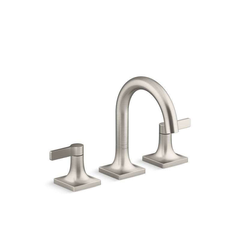 KOHLER K-28125-4-BN Venza Widespread Bathroom Sink Faucet, 1.2 Gpm In Vibrant Brushed Nickel