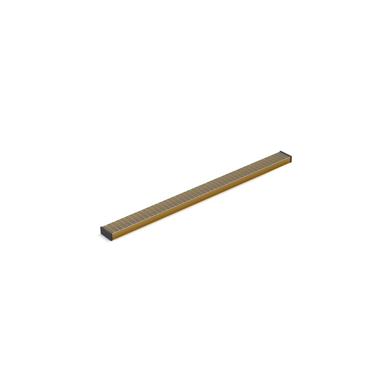 KOHLER K-80653-2MB 2-1/2" X 36" Linear Drain Grate With Lattice Pattern In Vibrant Brushed Moderne Brass