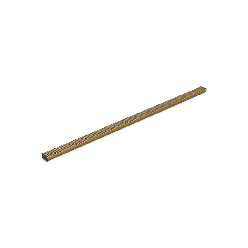 KOHLER K-80655-2MB 2-1/2" X 60" Linear Drain Grate With Lattice Pattern In Vibrant Brushed Moderne Brass