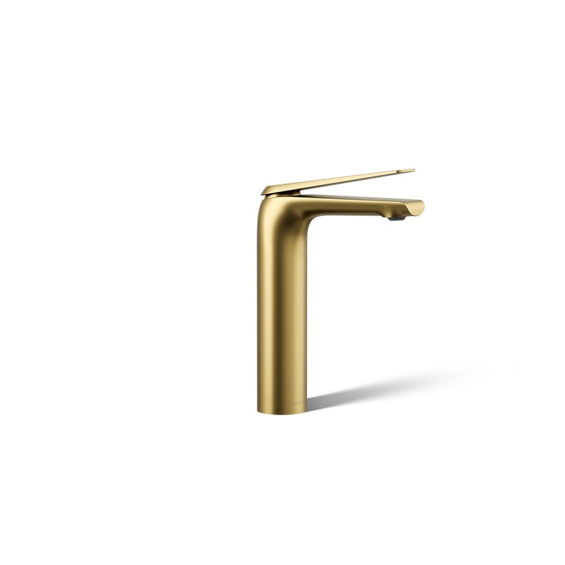 KOHLER K-97347-4-2MB Avid Tall Single-Handle Bathroom Sink Faucet, 1.2 Gpm In Vibrant Brushed Moderne Brass