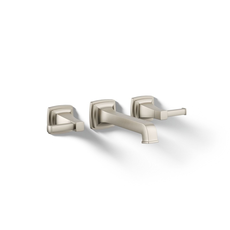 KOHLER K-T26432-4-BN Riff Wall-Mount Bathroom Sink Faucet Trim, 1.2 Gpm In Vibrant Brushed Nickel