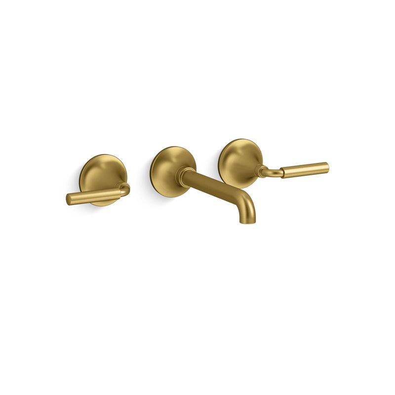 KOHLER K-T26439-4-2MB Tone Wall-Mount Bathroom Sink Faucet Trim, 1.2 Gpm In Vibrant Brushed Moderne Brass