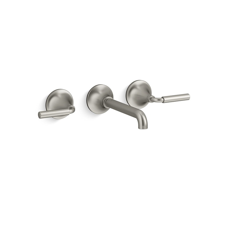 KOHLER K-T26439-4-BN Tone Wall-Mount Bathroom Sink Faucet Trim, 1.2 Gpm In Vibrant Brushed Nickel