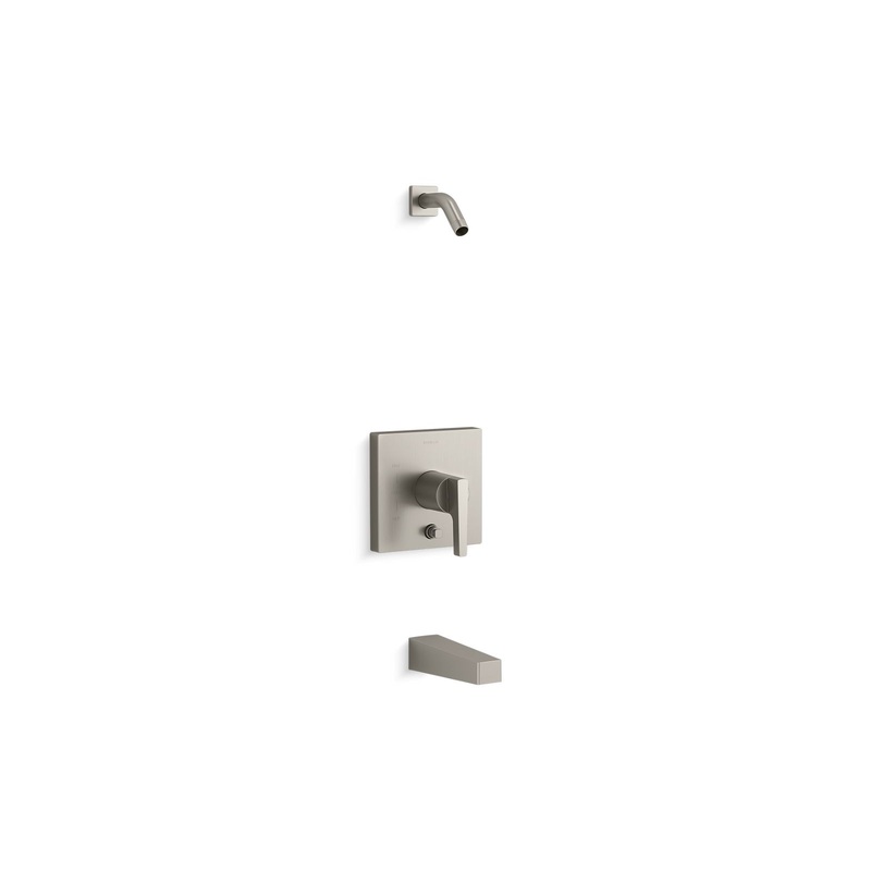 KOHLER K-T99763-4L-BN Honesty Rite-Temp Bath And Shower Trim Kit With Push-Button Diverter, Without Showerhead In Vibrant Brushed Nickel
