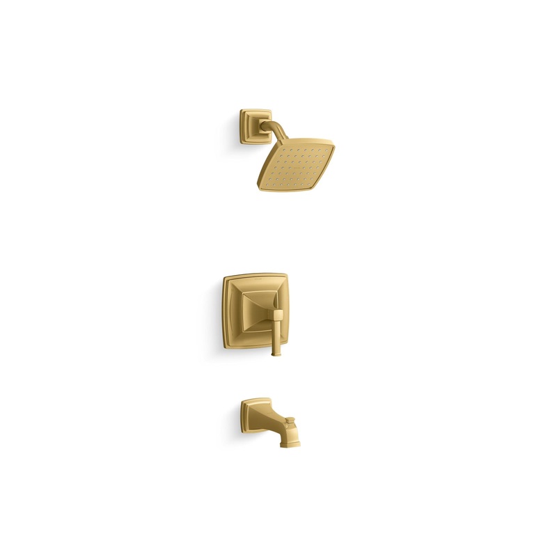 KOHLER K-TS27403-4-2MB Riff Rite-Temp Bath And Shower Trim Kit, 2.5 Gpm In Vibrant Brushed Moderne Brass