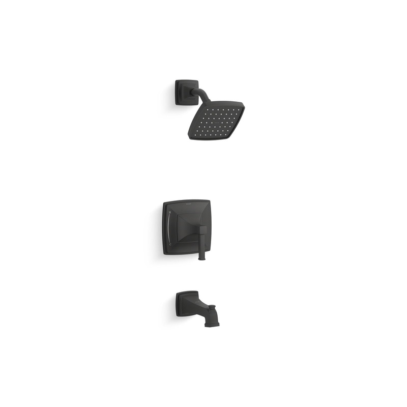 KOHLER K-TS27403-4-BL Riff Rite-Temp Bath And Shower Trim Kit, 2.5 Gpm In Matte Black