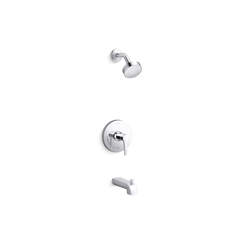 KOHLER K-TS97074-4G-CP Pitch Rite-Temp Bath And Shower Trim Kit, 1.75 Gpm In Polished Chrome