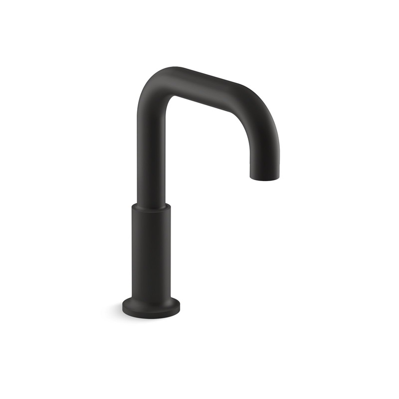 KOHLER K-14430-BL Purist Deck-Mount Bath Spout In Matte Black