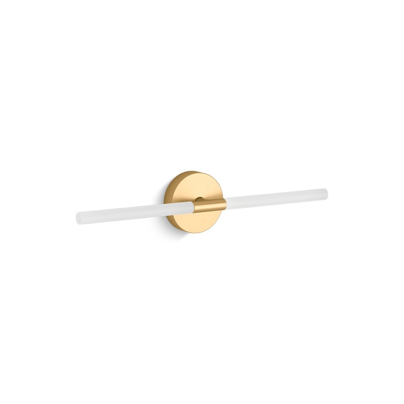 KOHLER K-23464-SCLED-2GL Components Two-Light Led Sconce In Brushed Moderne Brass