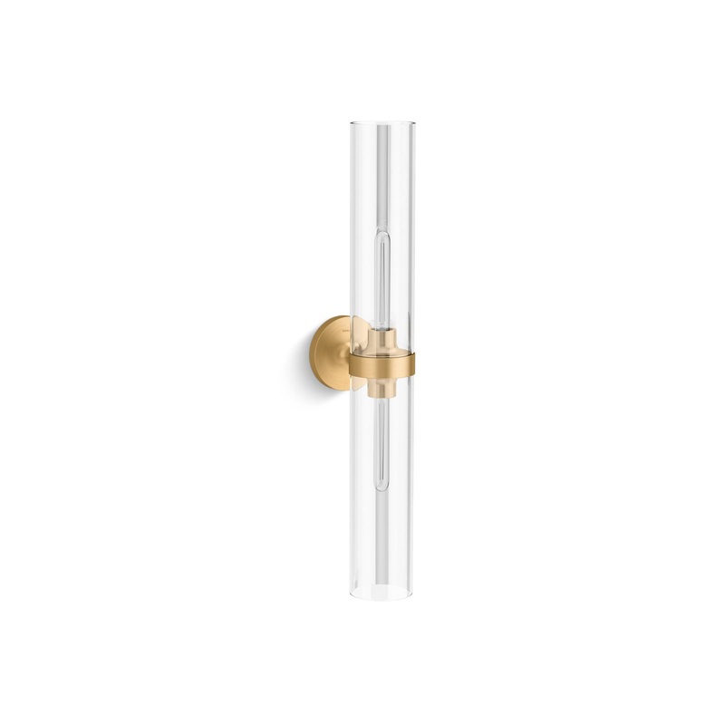 KOHLER K-27264-SC02-2GL Purist Two-Light Sconce In Brushed Moderne Brass