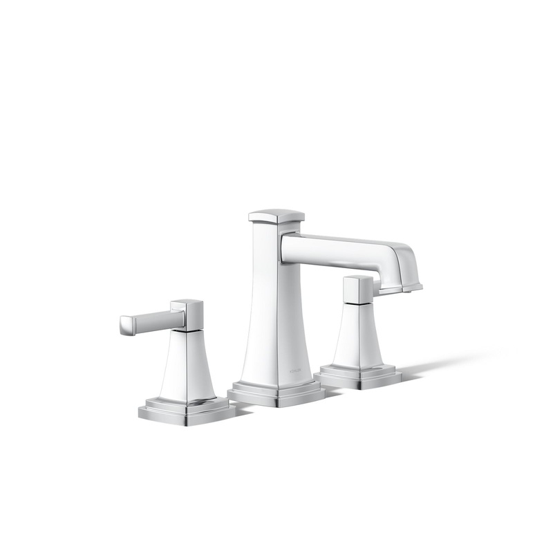 KOHLER K-27399-4-CP Riff Widespread Bathroom Sink Faucet, 1.2 Gpm In Polished Chrome