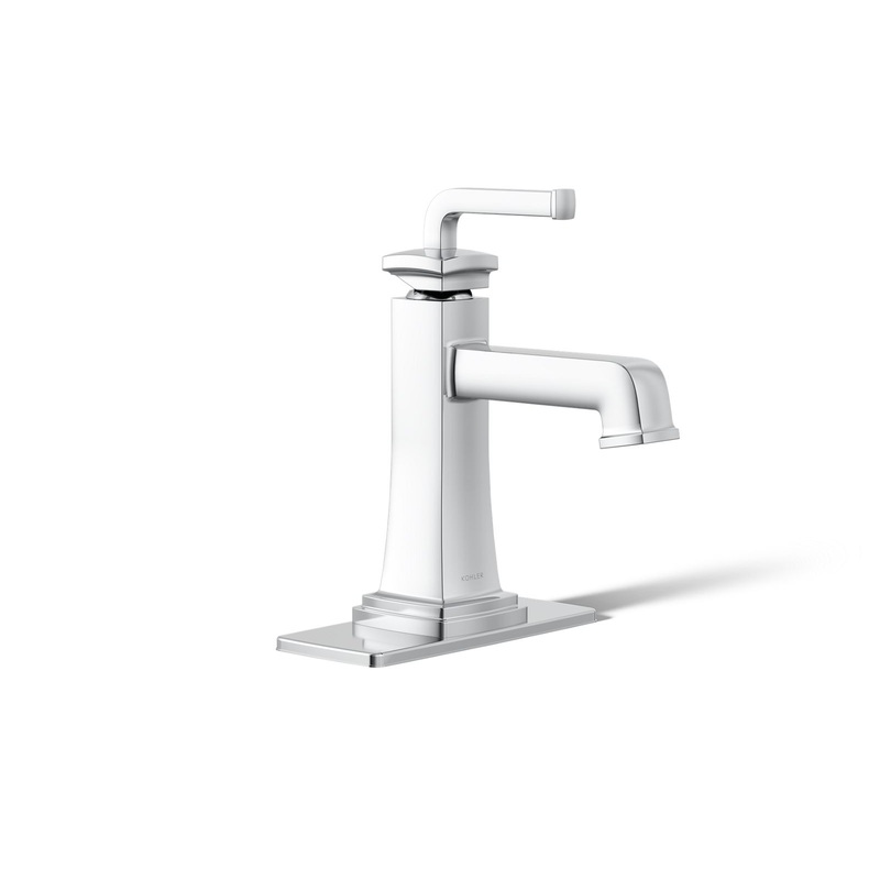 KOHLER K-27400-4N-CP Riff Single-Handle Bathroom Sink Faucet, 0.5 Gpm In Polished Chrome