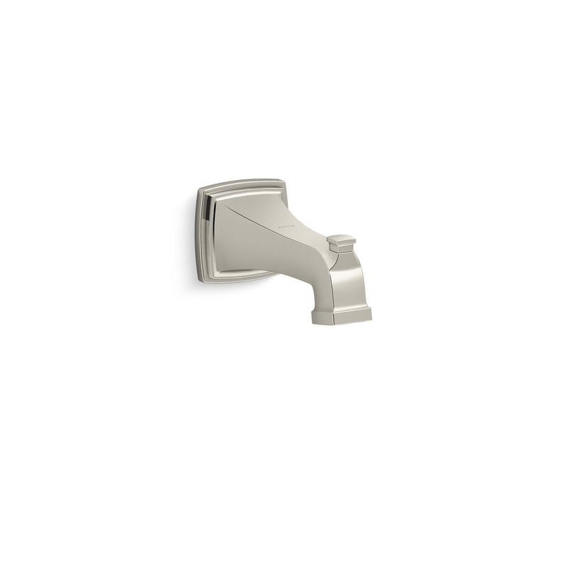 KOHLER K-27406-SN Riff Wall-Mount Bath Spout With Diverter In Vibrant Polished Nickel