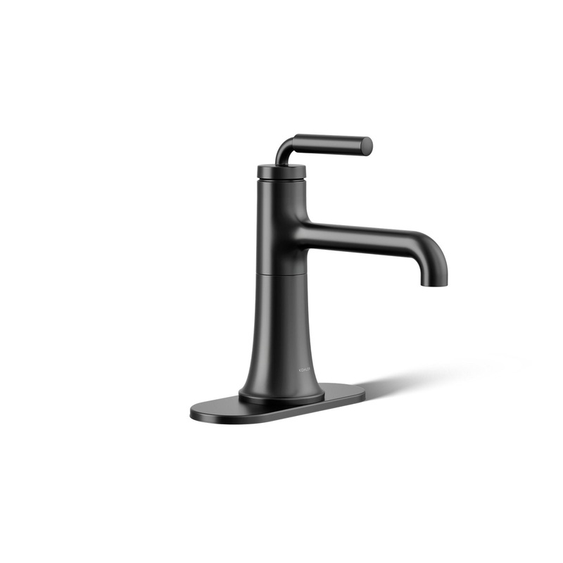 KOHLER K-27415-4-BL Tone Single-Handle Bathroom Sink Faucet, 1.2 Gpm In Matte Black