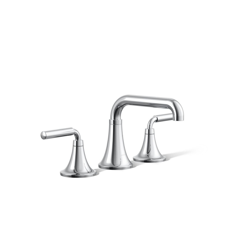 KOHLER K-27416-4-CP Tone Widespread Bathroom Sink Faucet, 1.2 Gpm In Polished Chrome