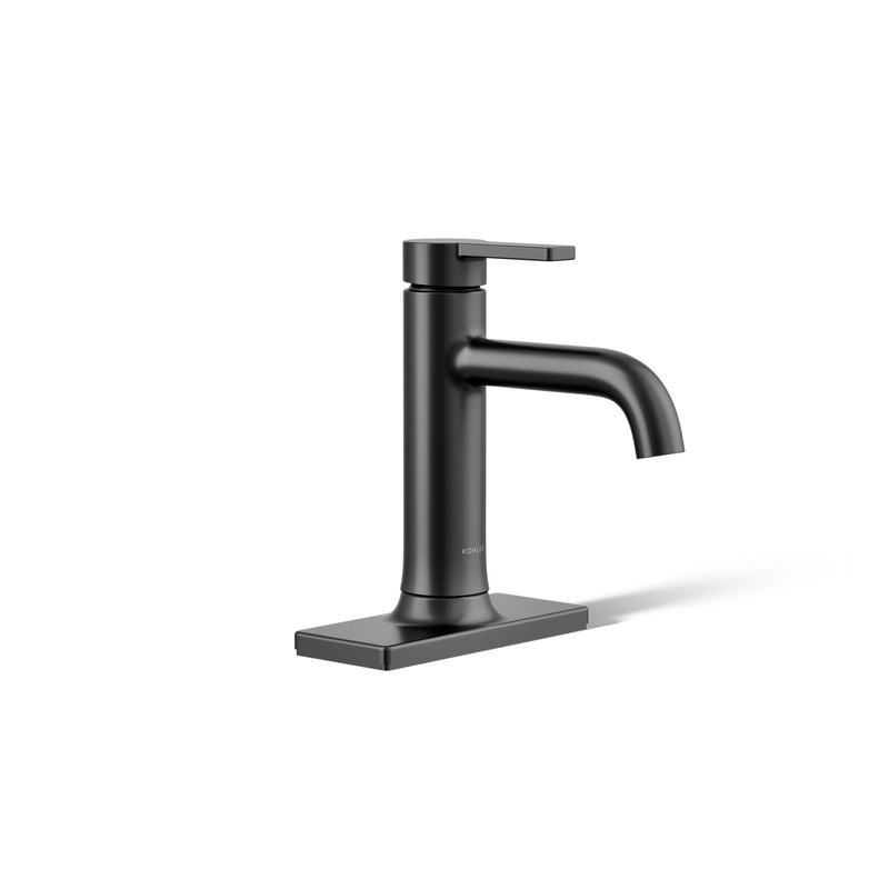 KOHLER K-28126-4-BL Venza Single-Handle Bathroom Sink Faucet, 1.2 Gpm In Matte Black