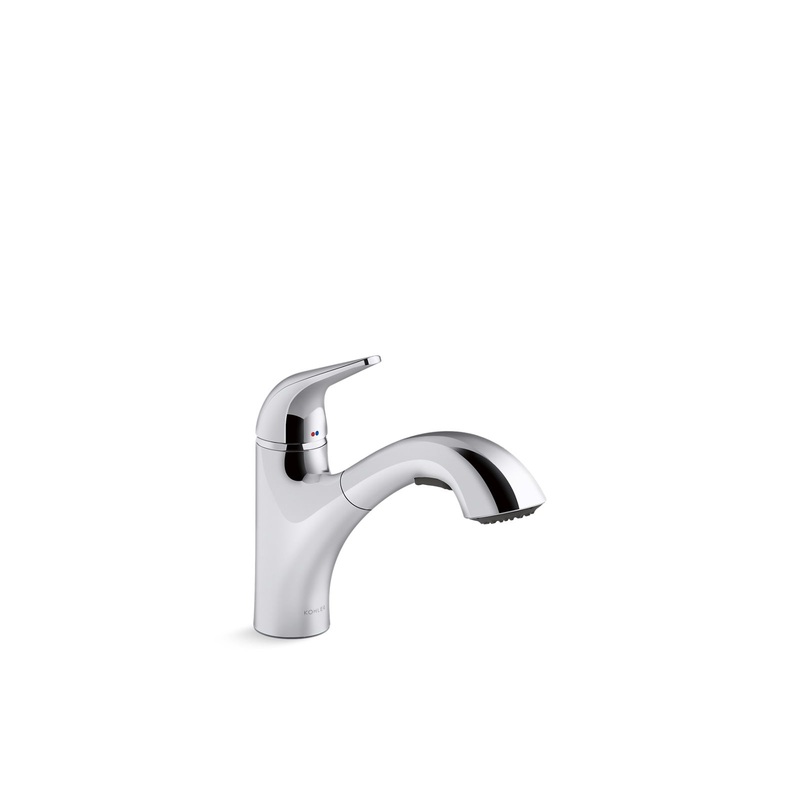 KOHLER K-30612-CP Jolt Pull-Out Kitchen Sink Faucet With Two-Function Sprayhead In Polished Chrome