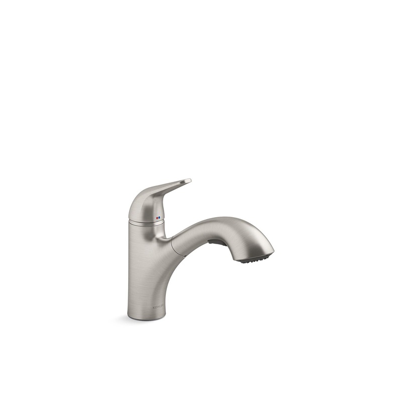 KOHLER K-30612-VS Jolt Pull-Out Kitchen Sink Faucet With Two-Function Sprayhead In Vibrant Stainless