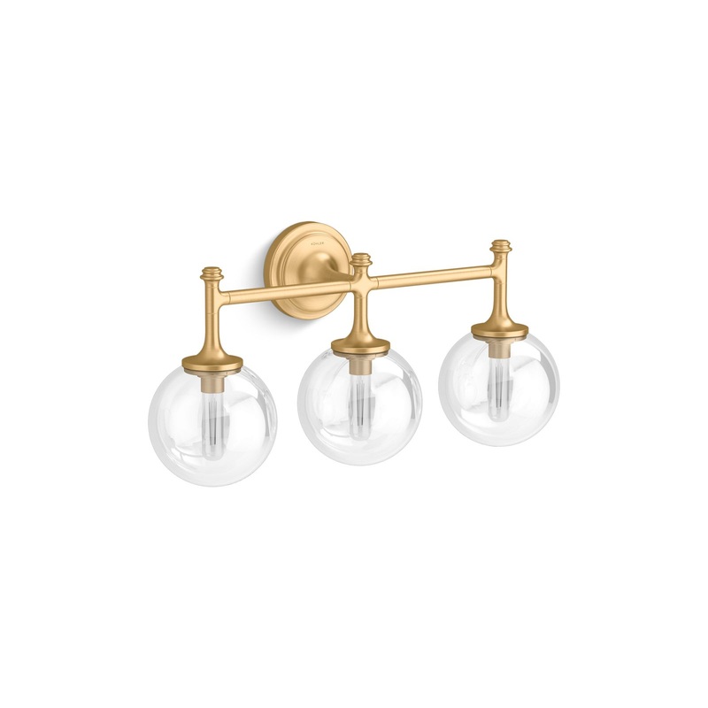 KOHLER K-31763-SC03-2GL Bellera Three-Light Sconce In Brushed Moderne Brass