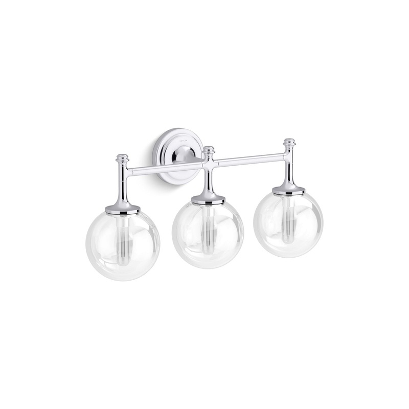 KOHLER K-31763-SC03-CPL Bellera Three-Light Sconce In Polished Chrome