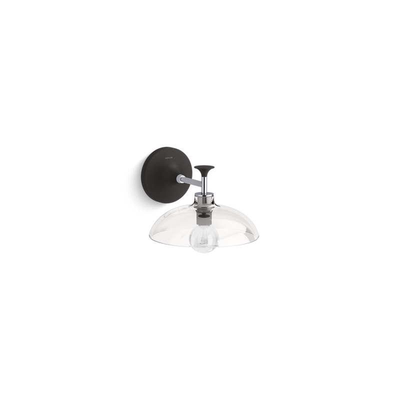 KOHLER K-31768-SC01-CBL Tone One-Light Sconce In Polished Chrome with Matte Black