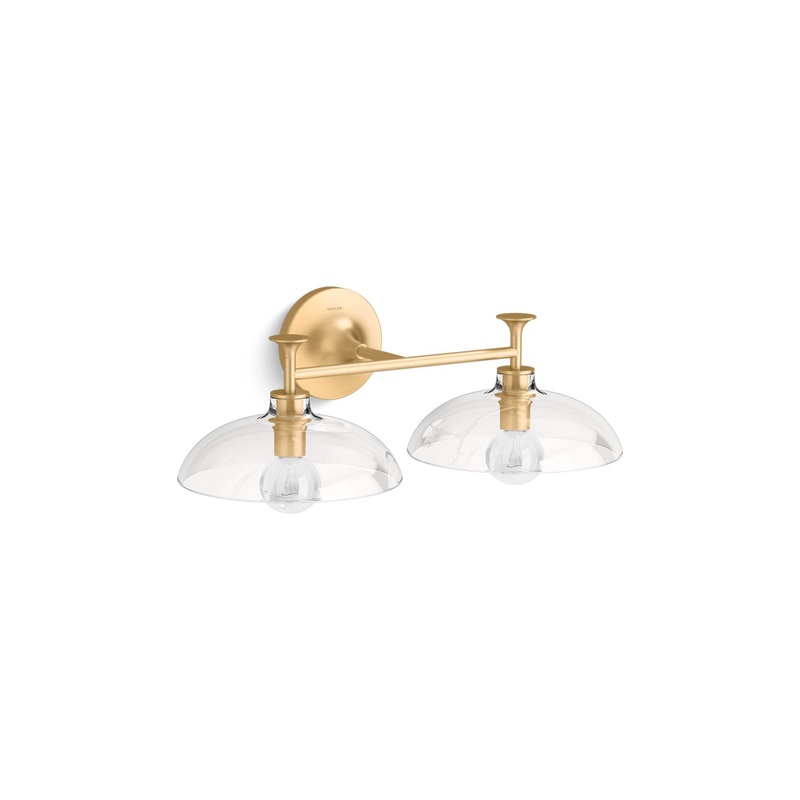 KOHLER K-31769-SC02-2GL Tone Two-Light Sconce In Brushed Moderne Brass