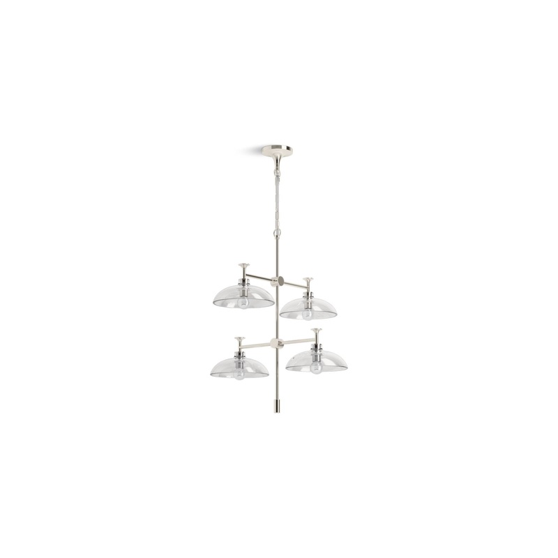 KOHLER K-31773-CH04-SNL Tone 24" Chandelier In Polished Nickel