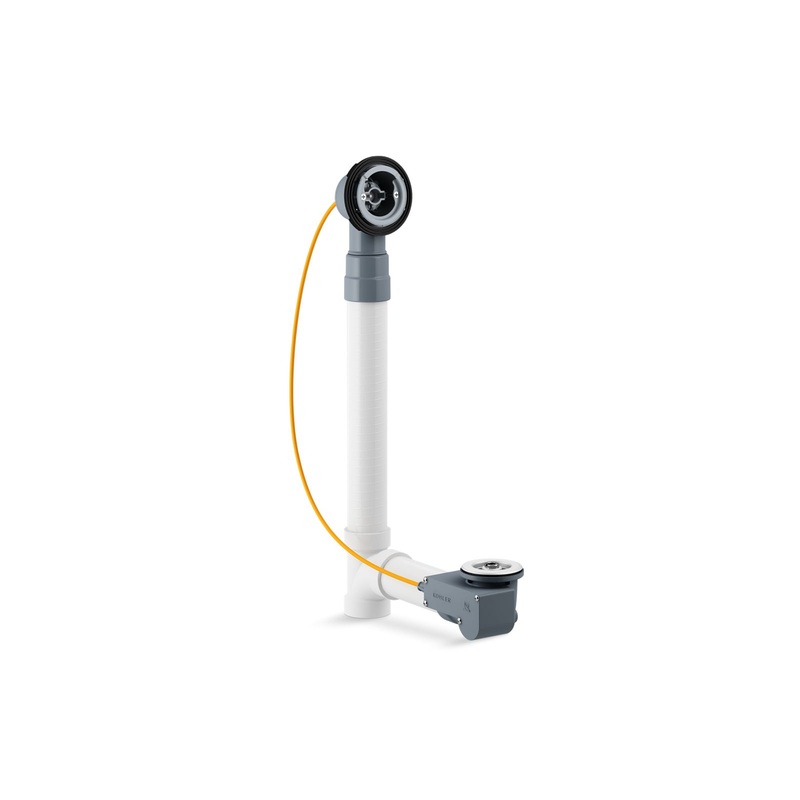 KOHLER K-37383-NA Pureflo Rough-In Cable Bath Drain, Pvc, 30" Cable With Tubing