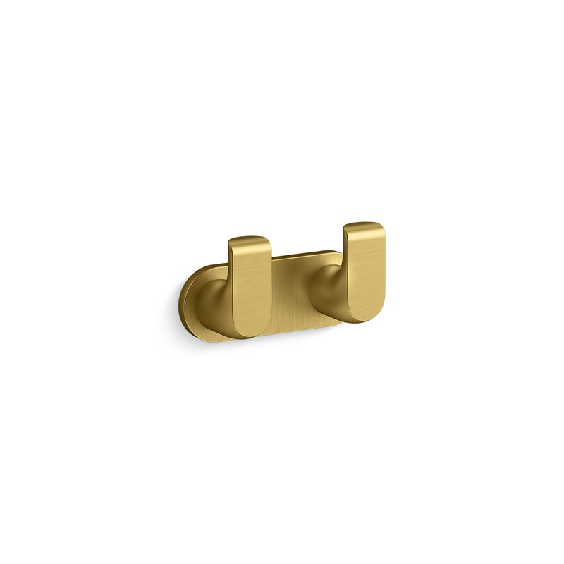 KOHLER K-97500-2MB Avid Double Robe Hook In Vibrant Brushed Moderne Brass
