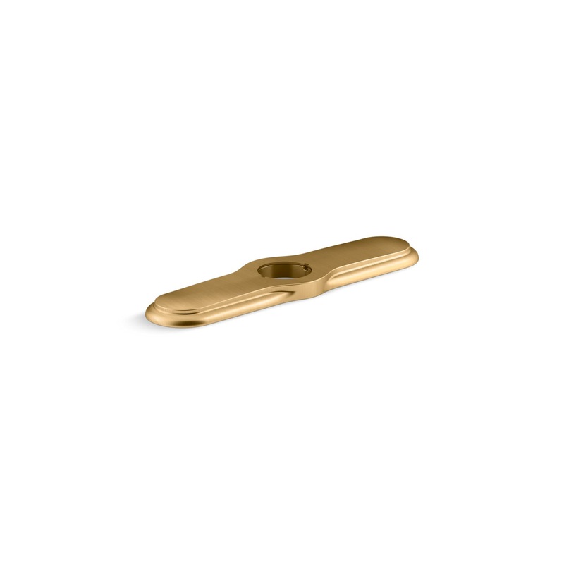 KOHLER K-99272-2MB 3-Hole Kitchen Faucet Escutcheon In Vibrant Brushed Moderne Brass