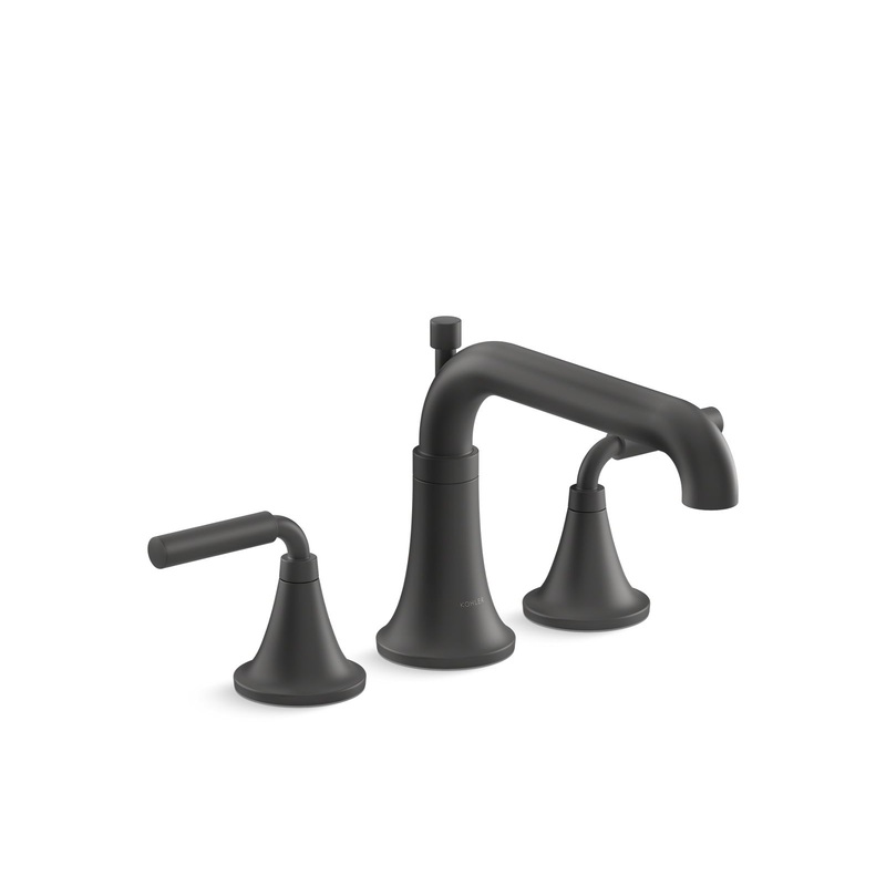 KOHLER K-T26440-4-BL Tone Deck-Mount Bath Faucet Trim With Diverter In Matte Black