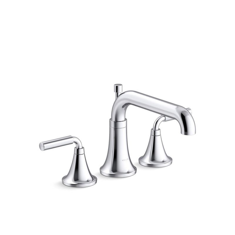 KOHLER K-T26440-4-CP Tone Deck-Mount Bath Faucet Trim With Diverter In Polished Chrome