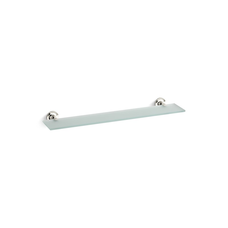 KOHLER K-14440-SN Purist Glass Shelf In Vibrant Polished Nickel