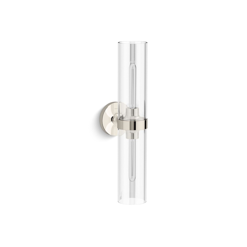 KOHLER K-27263-SC02-SNL Purist Two-Light Sconce In Polished Nickel