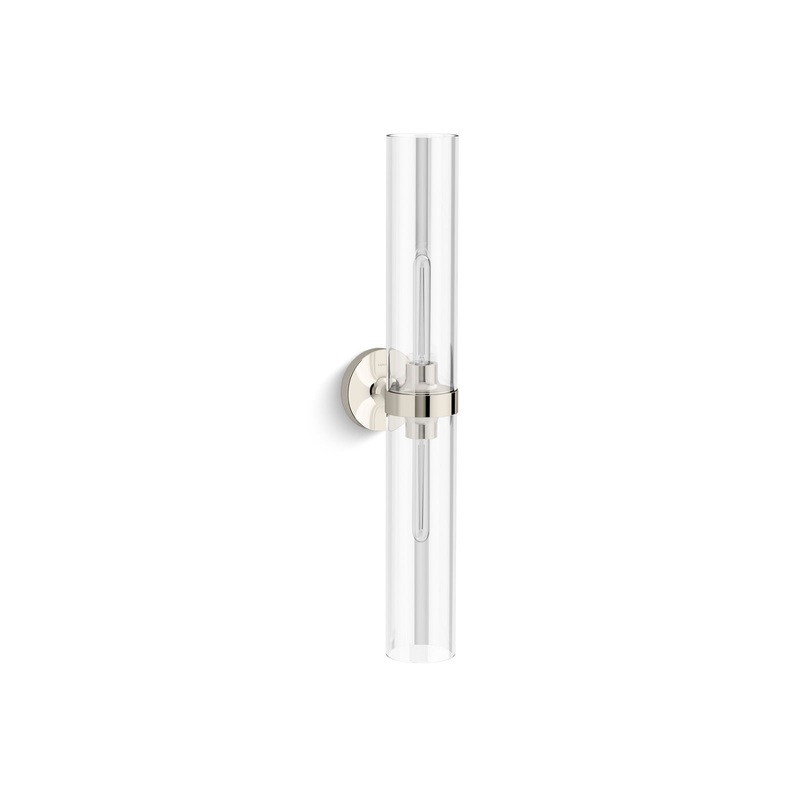 KOHLER K-27264-SC02-SNL Purist Two-Light Sconce In Polished Nickel