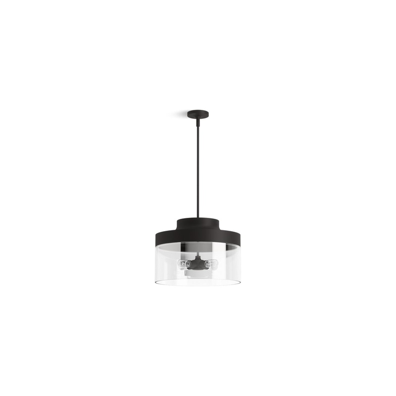 KOHLER K-27266-PE04-BLL Purist 18" Pendant In Matte Black