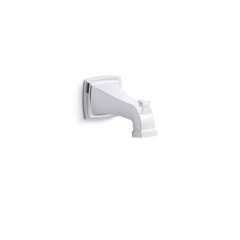 KOHLER K-27406-CP Riff Wall-Mount Bath Spout With Diverter In Polished Chrome