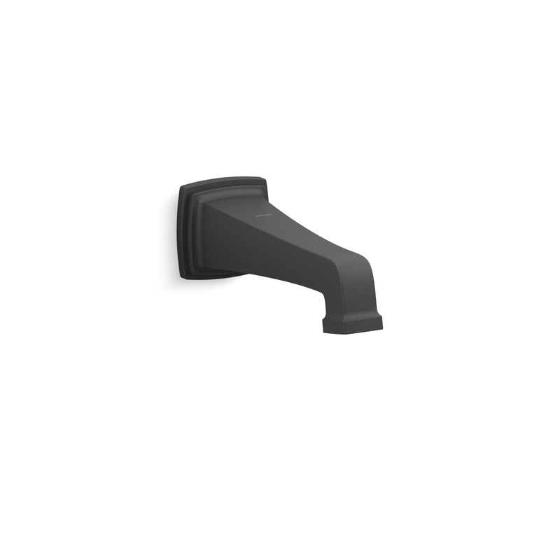 KOHLER K-27407-BL Riff Wall-Mount Bath Spout In Matte Black