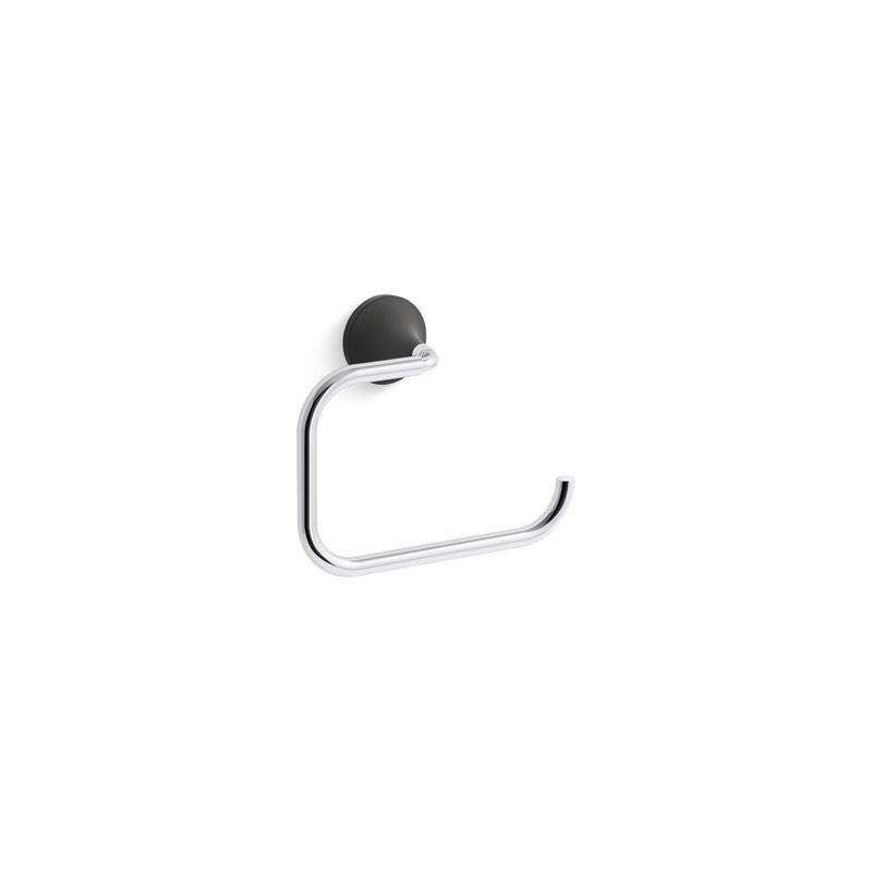 KOHLER K-27428-CBL Tone Towel Ring In Polished Chrome with Matte Black