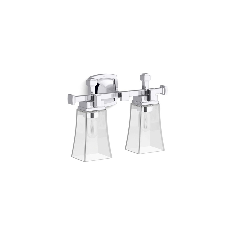 KOHLER K-31756-SC02-CPL Riff Two-Light Sconce In Polished Chrome