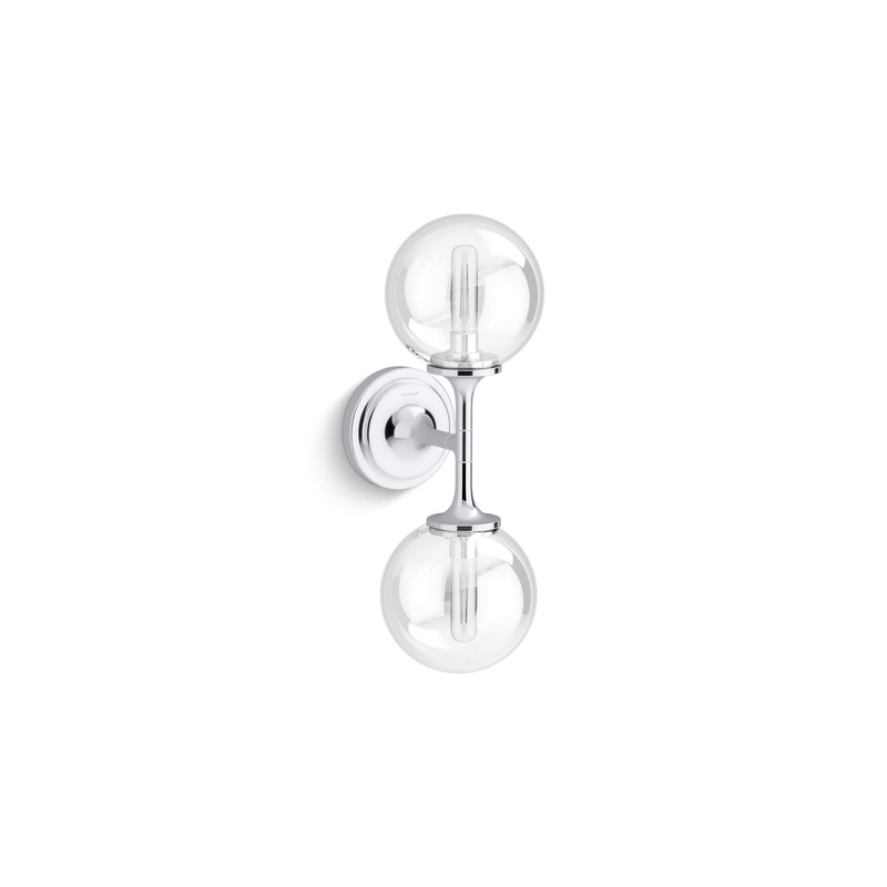 KOHLER K-31762-SC02-CPL Bellera Two-Light Sconce In Polished Chrome