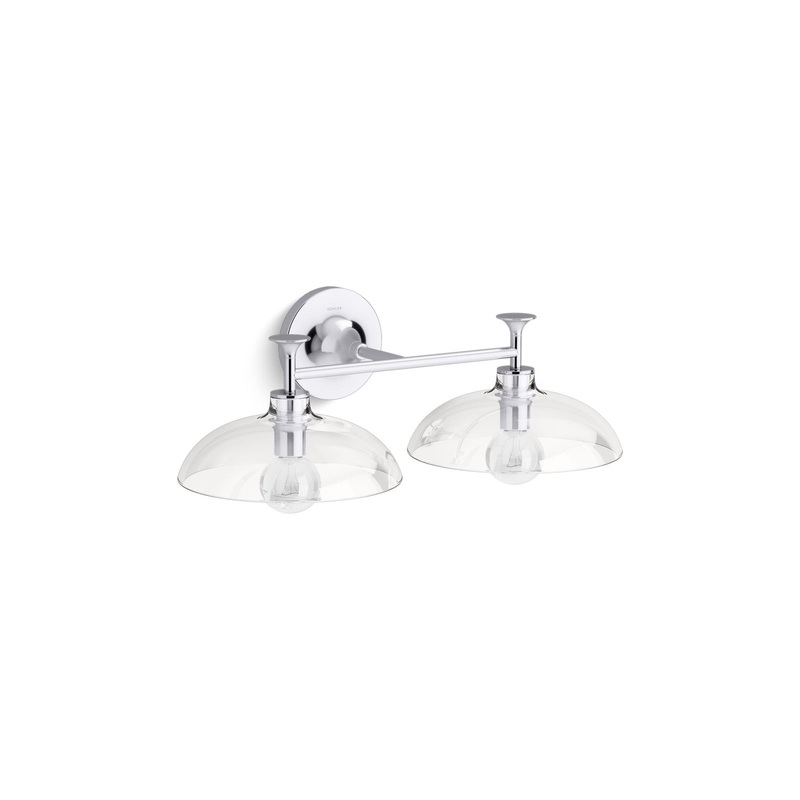 KOHLER K-31769-SC02-CPL Tone Two-Light Sconce In Polished Chrome