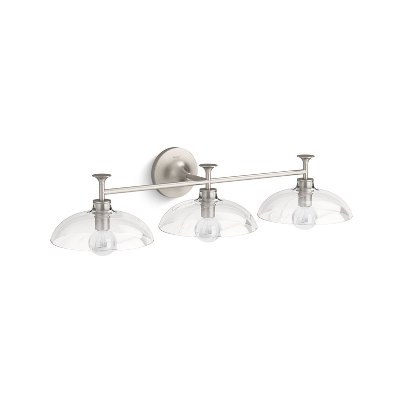KOHLER K-31770-SC03-BNL Tone Three-Light Sconce In Brushed Nickel