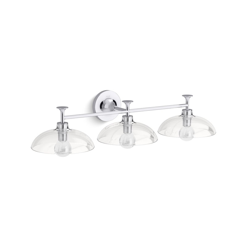 KOHLER K-31770-SC03-CPL Tone Three-Light Sconce In Polished Chrome